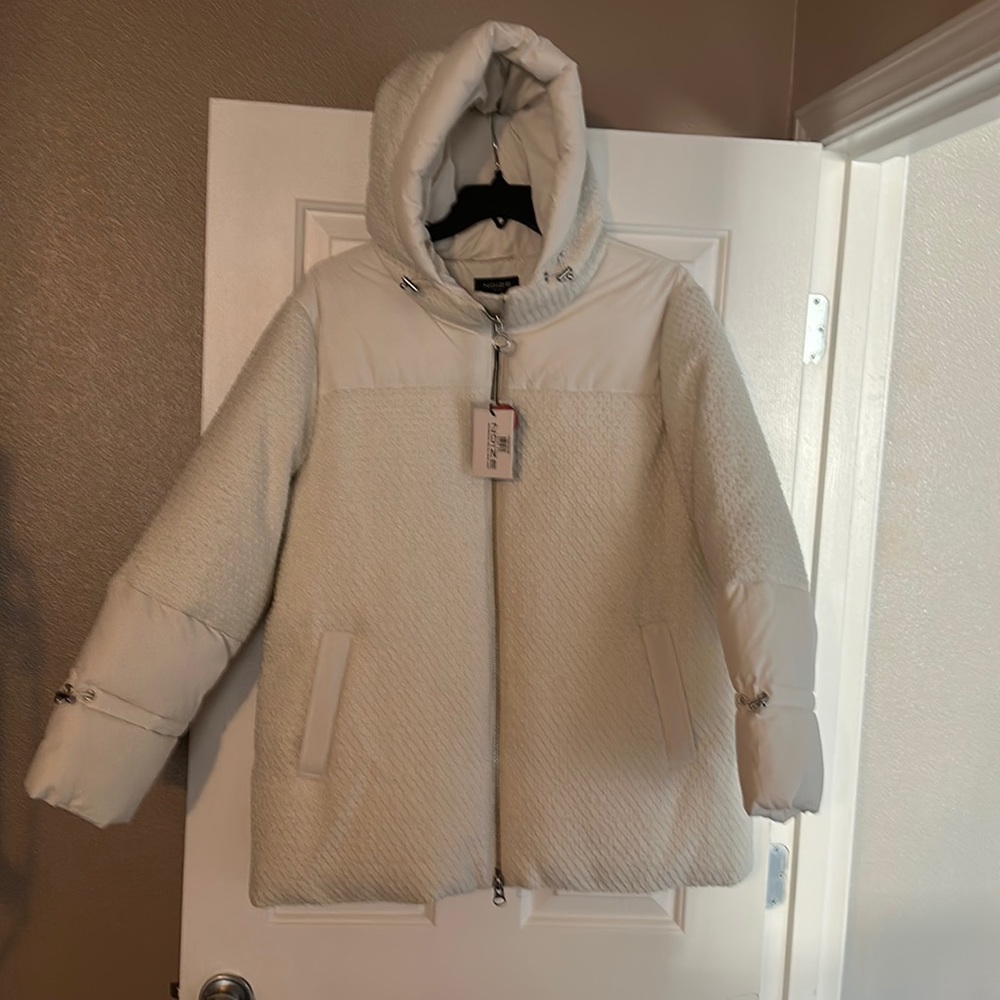 NOIZE Minka Tweed Puffer Jacket Womens size XL NWT
